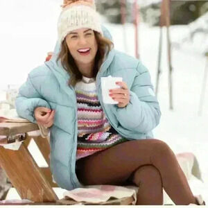 Jilly Box Winter Noise Avalon Puffer Jacket - Blue XLarge